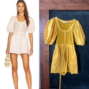 Ulla Johnson Leia Playsuit Puff Sleeve Romper size 2 euc